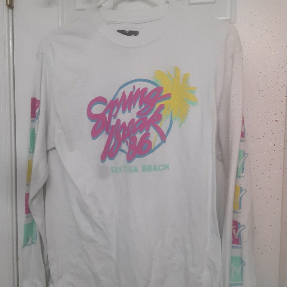 MTV white long sleeve top